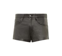 Shorts RICANO "Lederhose Shorts", Herren, Gr. 31, Länge 34, schwarz, Obermaterial: 100% Rindnappaleder CNA., schmal, Hosen Shorts, Handgefertigt aus echtem Leder (94268511-31) schwarz