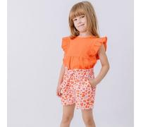Shorts Rosa Herzen Allover Musselin Bio-Baumwolle GOTS - Walkiddy 92