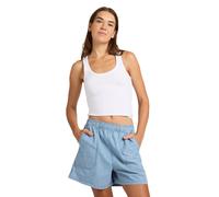 Shorts ROXY "Stay Wavy Mid", Damen, Gr. S, coconut milk denim stripe, Obermaterial: 100% Walkfrottier;, Hosen Shorts (55009745-S) coconut milk denim stripe