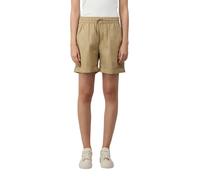 Shorts S.OLIVER, Damen, Gr. 46, N-Gr, beige (twill beige), Obermaterial: 50% Baumwolle, 50% Lyocell. Futter: 100% Baumwolle, unifarben, regular fit ca. Mitte Oberschenkel, Hosen Shorts, Sommerhose mit