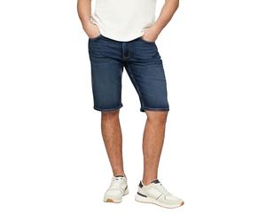 Shorts S.OLIVER, Herren, Gr. 33, N-Gr, blau, Web, Obermaterial: 79% Baumwolle, 20% Polyester, 1% Elasthan, unifarben, regular fit kniefrei, Hosen Shorts, Sommerhose im Five-Pocket Style (11054133-33)