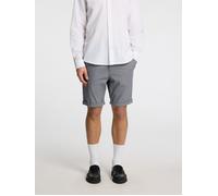 Shorts SELECTED "SLHSLIM-LUTON FLEX SHORTS NOOS", Herren, Gr. M, N-Gr, oceana detail:with oatmeal, Web, Obermaterial: 98% Baumwolle, 2% Elasthan, unifarben, slim fit, Hosen Shorts (58832328-M) oceana