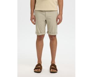 Shorts SELECTED "SLHSLIM-LUTON FLEX SHORTS NOOS", Herren, Gr. M, N-Gr, vetiver detail:with oatmeal, Web, Obermaterial: 98% Baumwolle, 2% Elasthan, unifarben, slim fit, Hosen Shorts (87882729-M) vetive