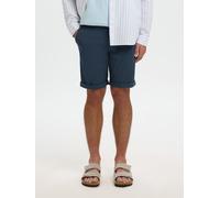 Shorts SELECTED "SLHSLIM-LUTON FLEX SHORTS NOOS", Herren, Gr. XXL, N-Gr, schwarz sapphire detail:with bering sea, Web, Obermaterial: 98% Baumwolle, 2% Elasthan, unifarben, slim fit, Hosen Shorts (9736