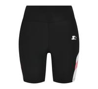 Shorts STARTER BLACK LABEL "Starter Black Label Damen Ladies Starter Cycle Shorts", Damen, Gr. L, US-Größen, schwarz (schwarz, weiß), 80% Polyimid, 20% Elasthan, slim fit, Hosen Shorts (18769730-L) sc
