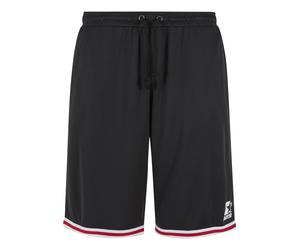 Shorts STARTER BLACK LABEL "Starter Black Label Starter Mesh Sport Short", Herren, Gr. M, US-Größen, schwarz, 100% Polyester, loose fit, Hosen Shorts (99885515-M) schwarz