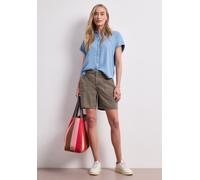 Comfort-fit-Jeans STREET ONE, Damen, Gr. 30, braun wash, Jeans, 56% Lyocell, 22% Polyester, 19% Viskose, 3% Elasthan, unifarben, kurz, Jeans, High Waist (61771408-30) braun wash