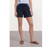 Shorts STREET ONE, Damen, Gr. 34, shadowed navy, Stoff, 100% Viskose, unifarben, loose fit kniefrei, Hosen Shorts, im Loose Fit (38610509-34) shadowed navy
