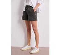 Shorts STREET ONE, Damen, Gr. 38, deep earth, Web, 100% Baumwolle, unifarben, loose fit normal, Hosen Shorts, Middle Waist (25200021-38) deep earth