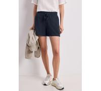 Shorts STREET ONE, Damen, Gr. 40, shadowed navy, Web, 100% Baumwolle, unifarben, loose fit normal, Hosen Shorts, Middle Waist (68396265-40) shadowed navy