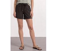 Shorts STREET ONE, Damen, Gr. 42, espresso braun, Stoff, 100% Viskose, unifarben, loose fit kniefrei, Hosen Shorts, im Loose Fit (34658704-42) espresso braun