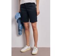 Shorts STREET ONE, Damen, Gr. 42, shadowed navy, Web, 97% Baumwolle, 3% Elasthan, unifarben, comfort fit kurz, Hosen Shorts, in Bermuda-Länge (29950819-42) shadowed navy