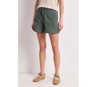 Shorts STREET ONE, Damen, Gr. 44, cilantro grün, Web, 100% Baumwolle, unifarben, loose fit normal, Hosen Shorts, Middle Waist (63479421-44) cilantro grün