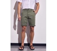 Shorts STREET ONE MEN, Herren, Gr. 30, grün (natural grün), Web, 98% Baumwolle, 2% Elasthan, unifarben, regular fit kurz, Hosen, aus Baumwolle mit Stretchanteil (66106347-30) natural grün