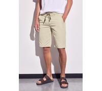Shorts STREET ONE MEN, Herren, Gr. 31, beige (dune beige), Web, 98% Baumwolle, 2% Elasthan, unifarben, lässig geschnitten kurz, Hosen Shorts, aus Baumwolle mit Stretchanteil (20227401-31) dune beige
