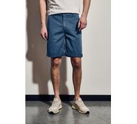 Shorts STREET ONE MEN, Herren, Gr. 31, blau (ocean blau), Web, 98% Baumwolle, 2% Elasthan, unifarben, regular fit kurz, Hosen Shorts, aus Baumwolle mit Stretchanteil (11815453-31) ocean blau