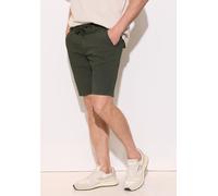 Shorts STREET ONE MEN, Herren, Gr. 40, tidewood grün, Web, 98% Baumwolle, 2% Elasthan, unifarben, regular fit kurz, Hosen Shorts, Elastikbund mit Tunnelzug (85482157-40) tidewood grün
