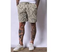 Shorts STREET ONE MEN, Herren, Gr. XXL46, beige (basic beige), Web, 96% Baumwolle, 4% Elasthan, bedruckt, regular fit kurz, Hosen Shorts, Elastikbund mit Tunnelzug (71529510-XXL) basic beige