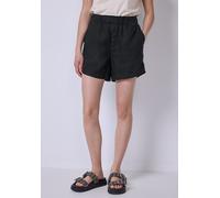 Shorts STREET ONE STUDIO, Damen, Gr. 42, schwarz, Stoff, 100% Leinen, unifarben, loose fit kurz, Hosen, mit seitlichen Einschubtaschen (59534933-42) schwarz