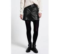 Street One Shorts Damen Studio Leder‑Optik – High Waist, loose fit, kurz – Schwarz Größe 42