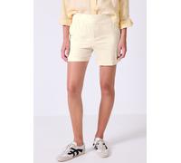 Shorts STREET ONE STUDIO, Damen, Gr. 44, velvet cream, Jersey, 95% Viskose, 5% Elasthan, unifarben, loose fit kurz, Hosen, High Waist (44485261-44) velvet cream