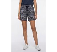 Shorts STREET ONE "Style Emee", Damen, Gr. 44, N-Gr, frozen wave, Web, Obermaterial: 88% Viskose, 12% Polyamid. Futter: 100% Viskose, gemustert, loose fit kurz, Hosen Shorts, Sommershorts mit Zick-Zac