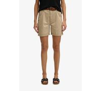 Shorts SUPERDRY "CHINO SHORT", Damen, Gr. XS, N-Gr, stonewash taupe braun, Web, Obermaterial: 97% Baumwolle, 3% Elasthan, unifarben, regular fit ca. Mitte Knie, Hosen Shorts (19253727-XS) stonewash ta