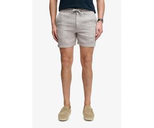 Shorts SUPERDRY "MERCHANT LINEN SHORT", Herren, Gr. XL, N-Gr, beige (ash grau chambray), Web, Obermaterial: 100% Leinen, unifarben, relaxed fit ca. Mitte Oberschenkel, Hosen Shorts, aus Leinen, Relaxe