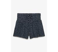 Shorts SUPERDRY "PRINTED MINI SMOCKED SHORTS", Damen, Gr. M, N-Gr, eclipse navy ditsy hearts, Web, Obermaterial: 100% Viskose, unifarben, regular fit ca. Mitte Oberschenkel, Hosen Shorts (59777009-M)