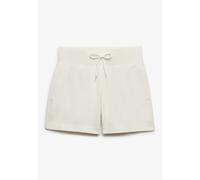 Shorts SUPERDRY "STUDIOS SWEAT SHORT", Damen, Gr. M, N-Gr, weiß (sanftes weiß), Jersey, Obermaterial: 100% Baumwolle, unifarben, slim fit ca. Mitte Knie, Hosen Shorts (17447767-M) sanftes weiß