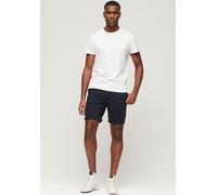 Shorts SUPERDRY "VINTAGE OFFICER CHINO SHORT", Herren, Gr. 30, N-Gr, blau (eclipse navy), Web, Obermaterial: 98% Baumwolle, 2% Elasthan, unifarben, regular fit kniefrei, Hosen Shorts (37496240-30)