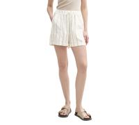 Tom Tailor Denim Relaxed Fit Shorts aus Viskose-Leinen-Mix in Offwhite, Größe L