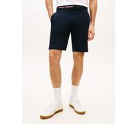Shorts TOMMY HILFIGER "DENTON 9.5 INC ESS TWILL W/ BELT", Herren, Gr. 36, N-Gr, desert sky, Web, Obermaterial: 97% Baumwolle, 3% Elasthan, slim fit kniefrei, Hosen Shorts, mit abnehmbaren Gürtel, slim
