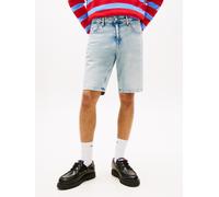 Shorts TOMMY JEANS "SCANTON", Herren, Gr. 31, N-Gr, blau (denim light), Denim/Jeans, Obermaterial: 99% Baumwolle, 1% Elasthan, unifarben, regular fit kurz, Hosen Shorts, Regular fit mit Taschen (47997