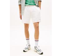 Shorts TOMMY JEANS "TJM CONTRAST LINEAR BEACH", Herren, Gr. L, N-Gr, ancient weiß, Web, Obermaterial: 80% Baumwolle, 20% Polyester, unifarben, regular fit kurz, Hosen Shorts, Regular fit mit elastisch