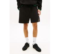 Shorts TOMMY JEANS "TJM CONTRAST LINEAR BEACH", Herren, Gr. XL, N-Gr, schwarz, Web, Obermaterial: 80% Baumwolle, 20% Polyester, unifarben, regular fit kurz, Hosen Shorts, Regular fit mit elastischem B