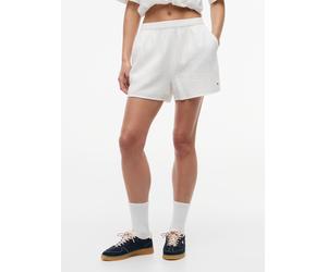 Shorts TOMMY JEANS "TJW TEXTURE RLX SHORTS", Damen, Gr. XL (46), N-Gr, ecru, Web, Obermaterial: 100% Baumwolle, unifarben, relaxed fit kurz, Hosen Shorts, Baumwolle, relaxed fit, Logo Flag (78310323-X