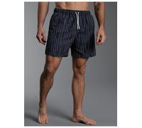 Shorts TRIGEMA "TRIGEMA Bade-/Freizeitshorts mit Druckmotiv", Herren, Gr. L, US-Größen, navy, bunt, Web, 50% Baumwolle, 50% Polyamid, Hosen Shorts (77151414-L) navy, bunt