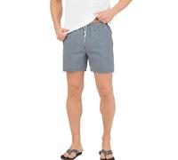 Shorts TRIGEMA "TRIGEMA Bade-/Freizeitshorts mit Druckmotiv", Herren, Gr. XXL, US-Größen, blau (navy), 50% Baumwolle, 50% Polyamid, Hosen Shorts (28388614-XXL) navy
