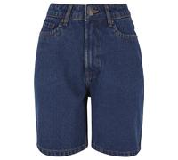 Shorts URBAN CLASSICS "Urban Classics Damen Ladies 90‘s Bermuda", Damen, Gr. 29, Normalgrößen, indigo washed, 100% Baumwolle, unifarben, normal, Hosen Shorts (52149943-29) indigo washed