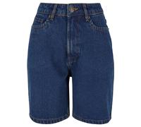 Urban Classics Damen Shorts Ladies 90`s Bermuda, Denim Bermudashorts für Frauen, im Retro-Style, mid indigo washed, 30