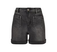 Shorts URBAN CLASSICS "Urban Classics Damen Ladies Vintage Denim Shorts", Damen, Gr. 31, Normalgrößen, schwarzwashed, 98% Baumwolle, 2% Elasthan, unifarben, normal, Hosen Shorts (92132004-31) schwarzw