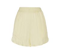 Shorts URBAN CLASSICS "Urban Classics Damen Ladies Viscose Satin Resort Shorts", Damen, Gr. M, US-Größen, softgelb, 100% Viskose, unifarben, relaxed fit, Hosen Shorts (78286844-M) softgelb