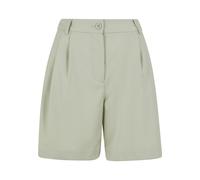 Shorts URBAN CLASSICS "Urban Classics Ladies Pleated Bermuda Shorts", Damen, Gr. 27, Normalgrößen, softsalvia, 80% Polyester, 20% Viskose, unifarben, normal, Hosen Shorts (35968509-27) softsalvia