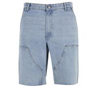 Urban Claasics Herren Jeans Shorts Open Edge Two Knee Denim Shorts, Kurze Jeans für Männer, Loose Fit
