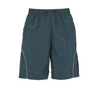 Shorts URBAN CLASSICS "Urban Classics Piped Panel Trackshorts", Herren, Gr. 5XL, US-Größen, bottlegrün, 100% Polyester, unifarben, normal, Hosen Shorts (12180313-5XL) bottlegrün