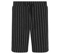 Shorts URBAN CLASSICS "Urban Classics Striped Crinkle Resort Shorts", Herren, Gr. S, US-Größen, schwarz-weiß (schwarz, sanftes weiß), 92% Polyester, 6% Viskose, 2% Elasthan, gestreift, normal, Hosen S