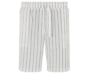 Shorts URBAN CLASSICS "Urban Classics Striped Crinkle Resort Shorts", Herren, Gr. XXL, US-Größen, sanftes weiß, schwarz, 92% Polyester, 6% Viskose, 2% Elasthan, gestreift, normal, Hosen Shorts (667384