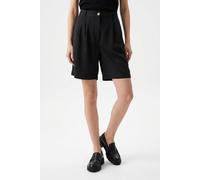 Shorts VERO MODA "VMFLEUR HW BERMUDA TENCEL SHORTS GA", Damen, Gr. M (38), N-Gr, schwarz denim, Web, Obermaterial: 100% Lyocell, unifarben, loose fit kniefrei, Hosen Shorts, Viskose, loose fit (558015