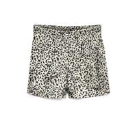 Shorts VERO MODA "VMJESMILO HW SHORTS WVN NOOS", Damen, Gr. S, N-Gr, silber lining aop:sus leo obsidian, Web, Obermaterial: 55% Viskose, 45% Leinen, bedruckt, regular fit kurz, Hosen Shorts, Viskosemi